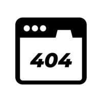 Window icon for 404 error computer message. Vector. vector