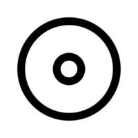 Simple CD icon. Video and music. Vector. vector