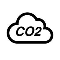 co2 icono. carbón dióxido. emisiones vector. vector