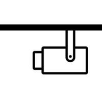 seguridad cámara icono en el techo. seguridad cámara. supervisión. vector. vector