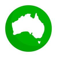 Round Australian continent map icon. Vector. vector