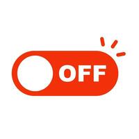 Pop power-off slider switch icon. Vector. vector