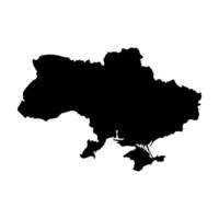 Ukraine map silhouette icon. Vector. vector