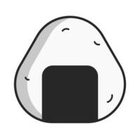 Flat design rice ball icon. Onigiri. Vector. vector