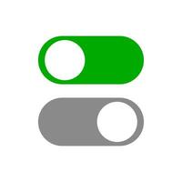 Power on slider switch and power off slider switch icon set. Power UI icon set. Vector. vector