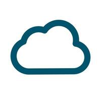 sencillo nube icono. nublado pronóstico. vector. vector