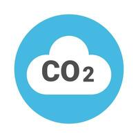 Round CO2 icon. Carbon dioxide. Vector. vector