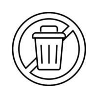 Do not put trash in the trash can icon. Vector. vector