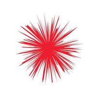 Red impact effect icon. Vector. vector