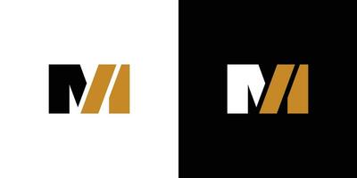 Modern and unique MA logo design vector