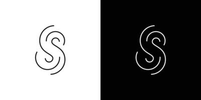 Simple and unique letter S initials logo design vector