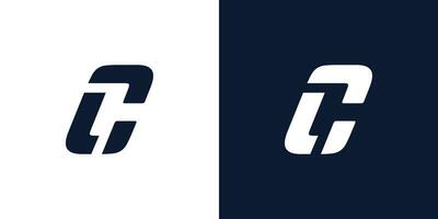 Modern and simple C logo design vector