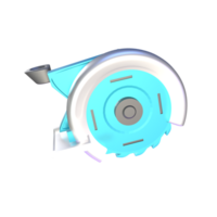 3D icon circular saw rendered isolated on the transparent background png