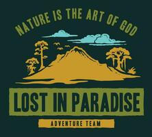 design outdoor the adventure for print vector