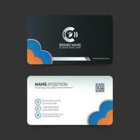 Stylish and unique professional business card template, visiting card, business card template with gradient color design and mockup vector