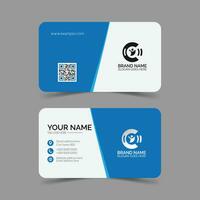 Modern creative blue and white business card and name card,horizontal simple clean template vector design with mockup and background