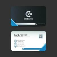 Dark and white modern creative business card template design. Unique shape modern visiting card layout. vector