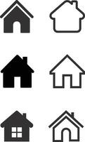 Set simple home-related icons. With an outline style. With the purpose of ui, web, application or software and many others vector