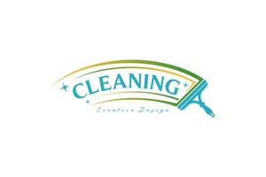 modern cleaning icon for cleaning service logo design vector