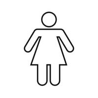 mujer icono marco vector ilustración aislado en blanco antecedentes. adecuado para firmar, sitio web, bandera, símbolo, emblema, web diseño, negocio, digital, perfil