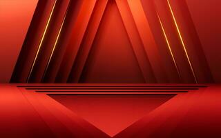 Red luxurious stage background, 3d rendering. photo