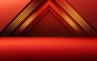 Red luxurious stage background, 3d rendering. photo