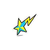 star vector illustration with lightning cobonation style for sticker, icon, logo and advertisement