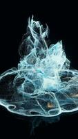 Flowing particles, wave pattern background, 3d rendering. video