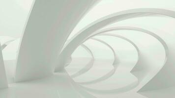 Loop animation of going through the white tunnel, 3d rendering. video