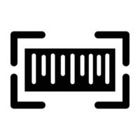 Bar Code Vector Glyph Icon For Personal And Commercial Use.