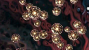 Motion cells in the blood, 3d rendering. video