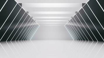 Empty white tunnel, 3d rendering. video