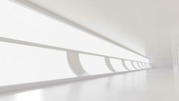 Empty white tunnel, 3d rendering. video