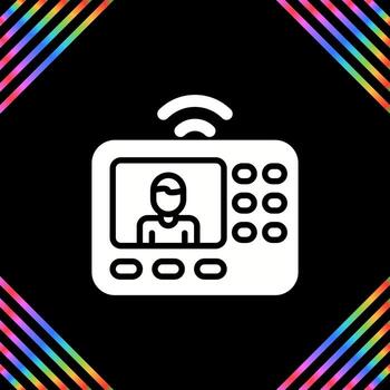 intercomunicador sistema vector icono