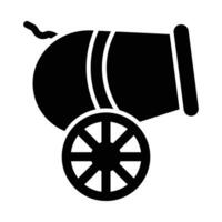 Cannon Vector Glyph Icon For Personal And Commercial Use.