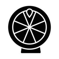 Wheel Of Fortune Vector Glyph Icon For Personal And Commercial Use.