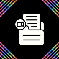 Document Insert Video Vector Icon