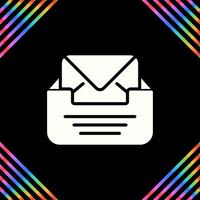 Inbox with envelope Vector Icon