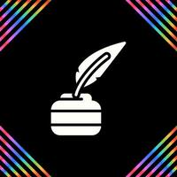 Quill pen with inkwell Vector Icon