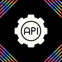 icono de vector de api