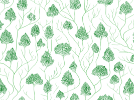 Seamless pattern with branches and leaves illustration. png