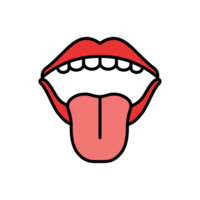 mouth with tongue out illustration png