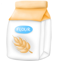 Flour powder in packaging png