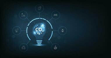 Reduce CO2 emissions to limit global warming. vector