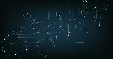 Gradient circuit diagram on dark blue background. vector