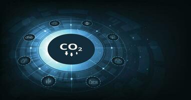 Reduce CO2 emissions to limit global warming. vector