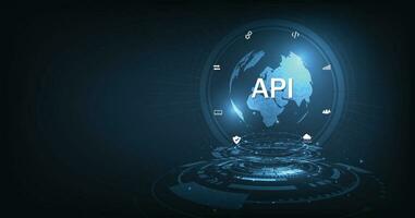 Application Programming Interface API. vector