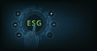 Environmental Social and Governance ESG concept. vector