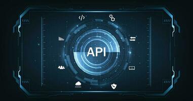 API Application Programming Interface. vector