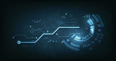 digital eléctrico circuito circulo antecedentes concepto. vector